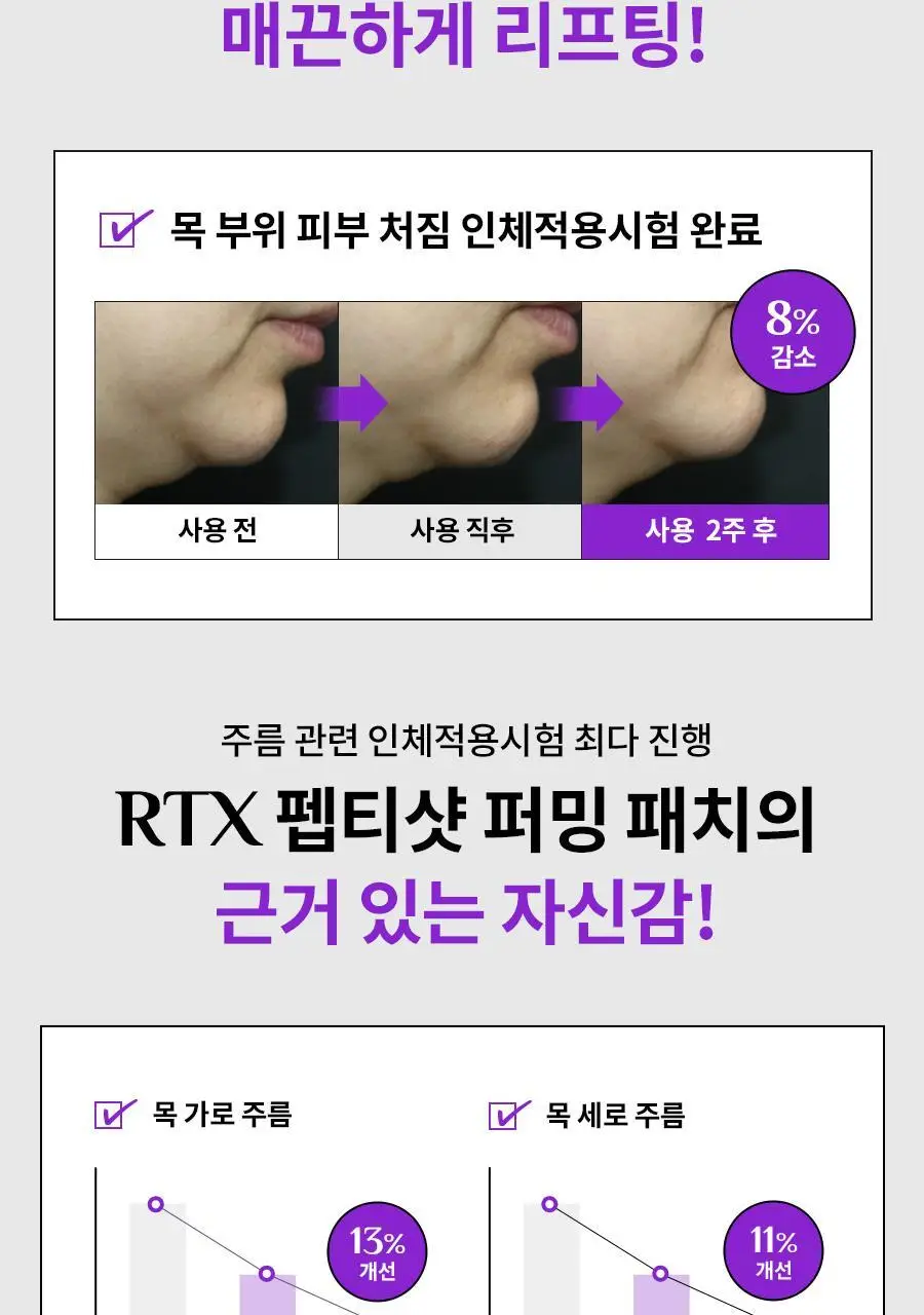 [목주름/팔자주름케어]닥터지 RTX 인투 펩티샷 퍼밍 넥 패치 1매(목&팔자) 상세페이지 14